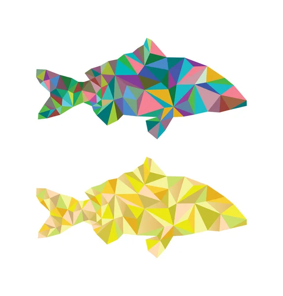 Ícone de peixe carpa — Vetor de Stock