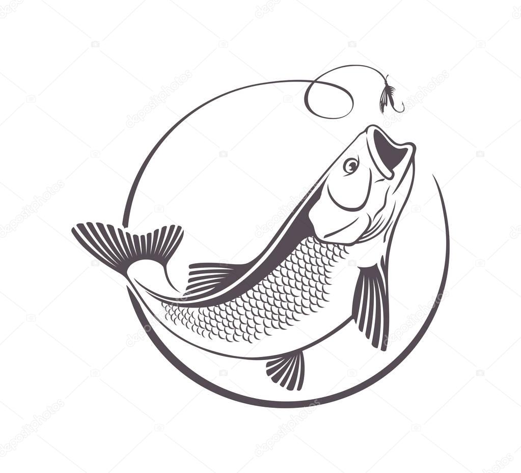Fish chub. Vector illustration