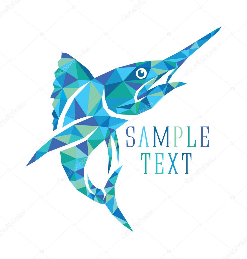 Marlin fish. Vector illustration