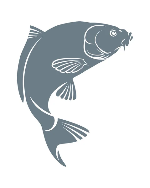 Karp ryba ikona — Wektor stockowy