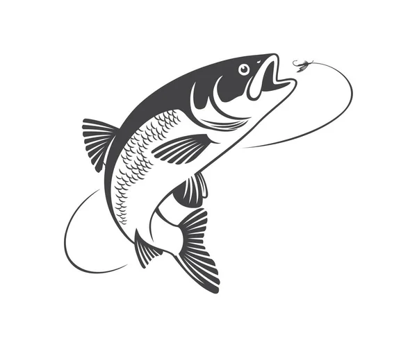 Ícone de peixe chub — Vetor de Stock