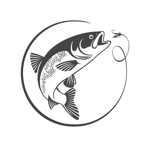 Icono de pescado chub — Archivo Imágenes Vectoriales