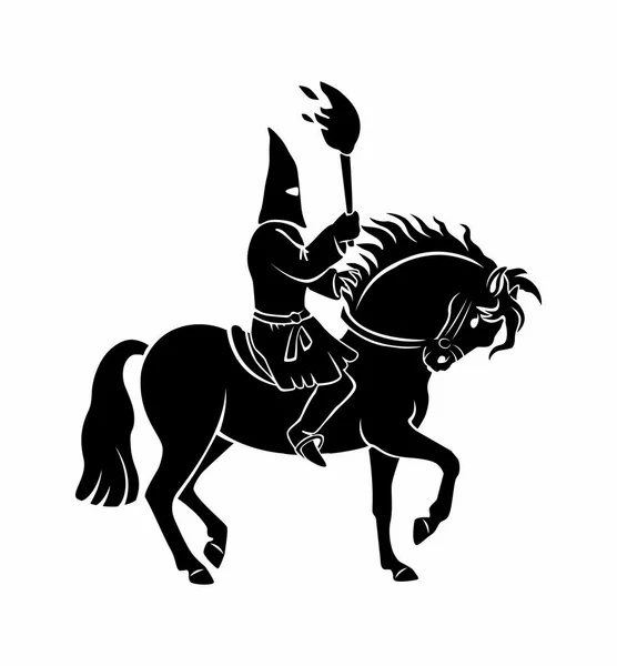 Historical warrior on horse — Stock Vector