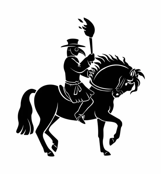 Historical warrior on horse — Stock Vector