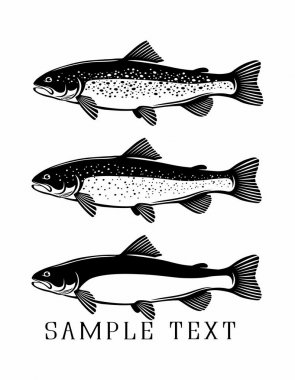 Balık tutma logo şablonu