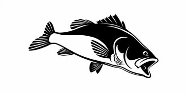 Balık tutma logo şablonu