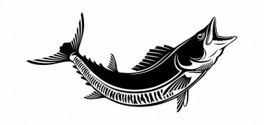 Balık tutma logo şablonu