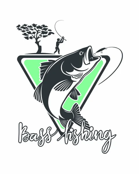 Rybářské logo šablona Stock Vektory