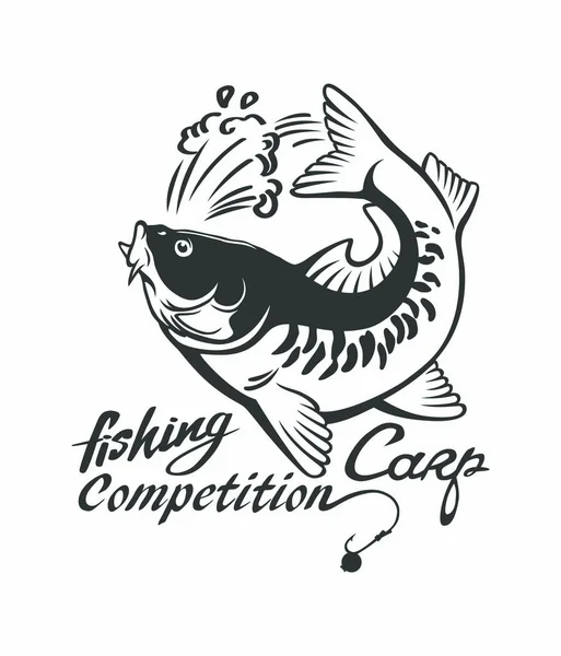 Fishing logo template — Stock Illustration Fishing logo template Stock Vector