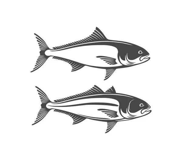 Янтарная Рыба Выделенная Белой Векторной Иллюстрации — стоковый вектор