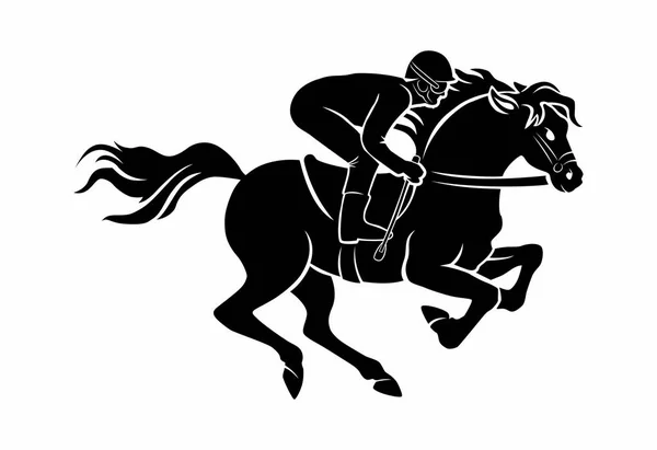 Ícone Corrida Cavalos Ilustração Vetorial — Vetor de Stock