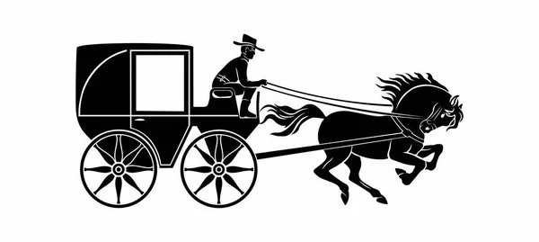 Coachman rides icon, vector illustration — Stock Illustration Coachman Rides Icon Vector Illustration Stock Vector