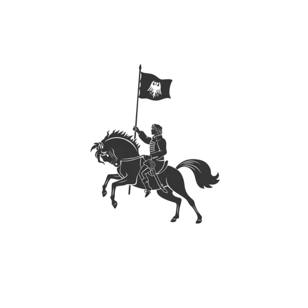 Napoleon s vlajkou — Stockový vektor
