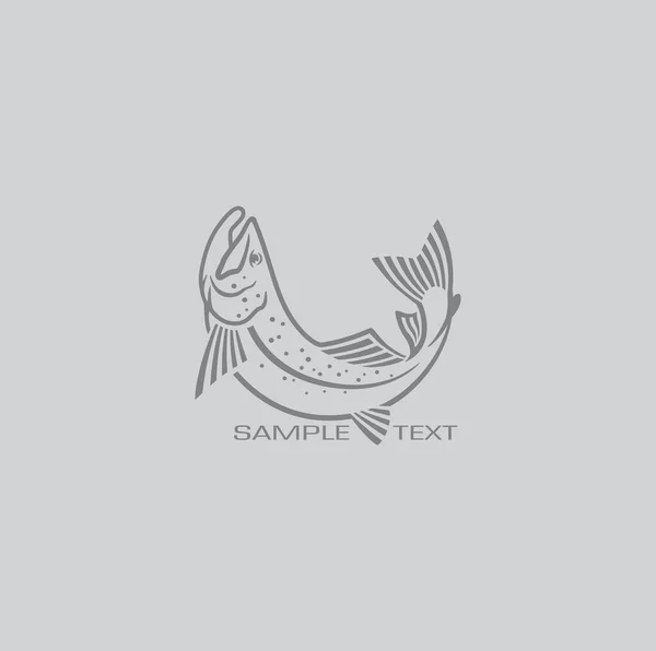 Barsch taimen Fisch logo — Stockvektor
