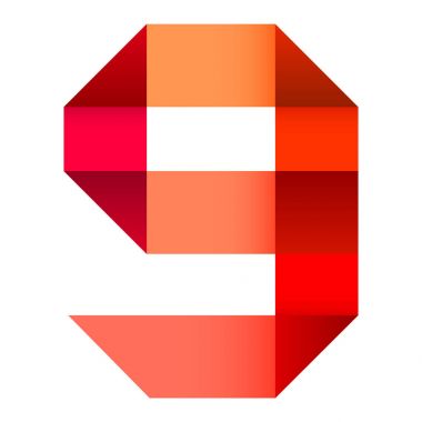 parlak rakamı katlanmış