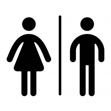 Siyah tuvalet simgesi