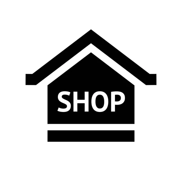 Zwarte winkelen pictogram — Stockvector