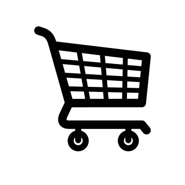 Icono negro de compras — Vector de stock