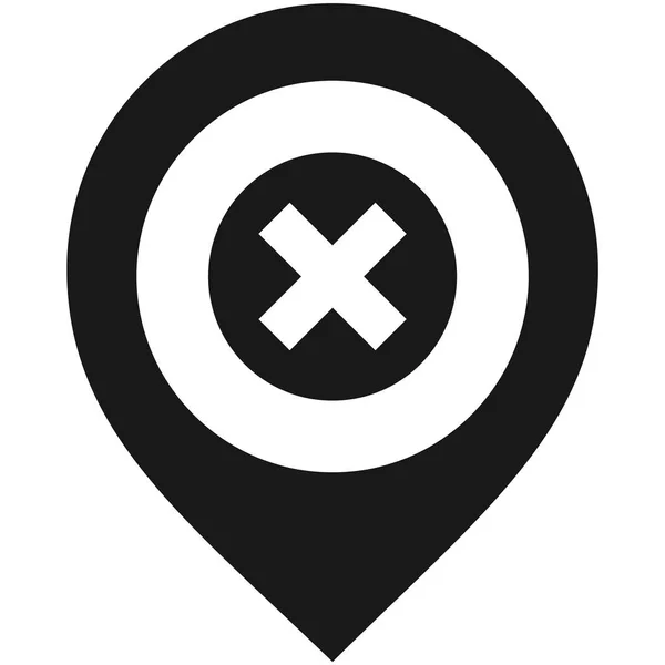 Black map pin, — Stock Vector