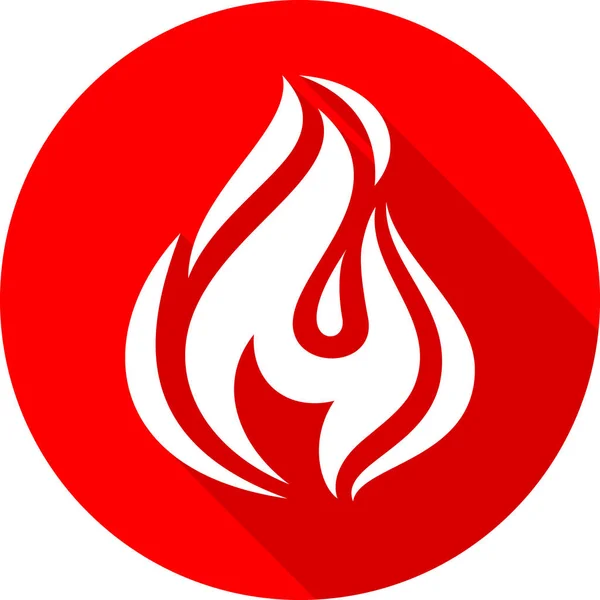 Brand bonfire lågan cirkel formen — Stock vektor
