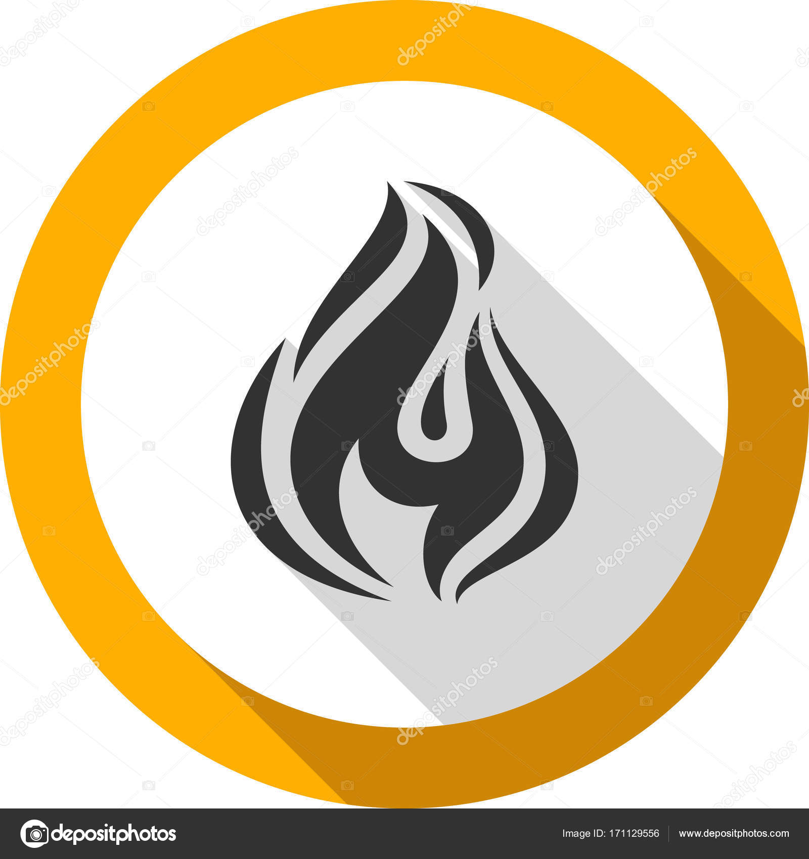 Fire bonfire flame bagel shape Stock Vector Image by ©ecelop 171129556