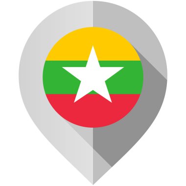 Harita için bayrak ile işaretçisi