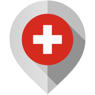 Harita için bayrak ile işaretçisi