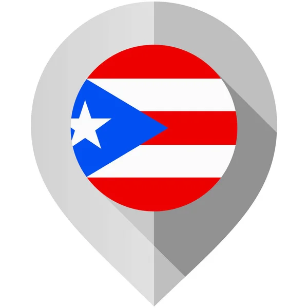 Marqueur avec drapeau pour la carte — Image vectorielle