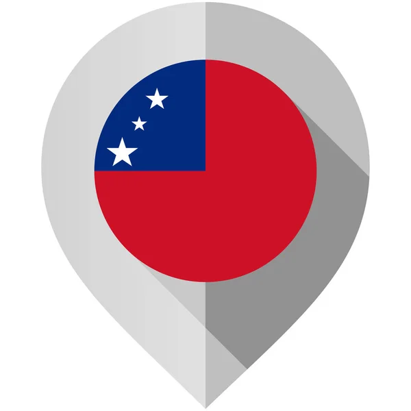 Marcador com bandeira para mapa — Vetor de Stock