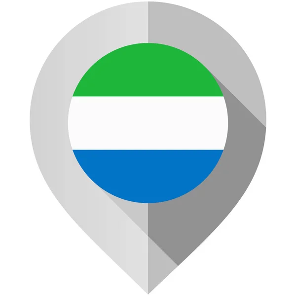 Marcador com bandeira para mapa — Vetor de Stock