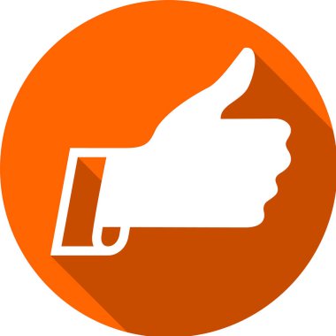 Üzerinde renkli bir daire başparmak