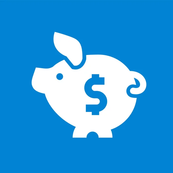 White piggy bank — Stock Vector