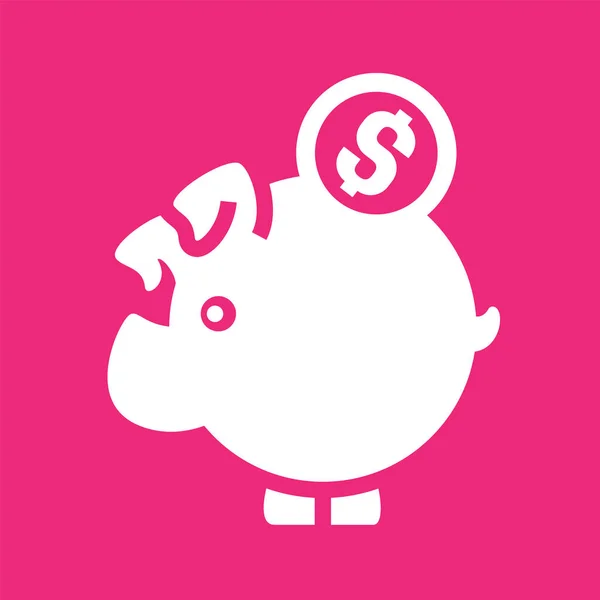 Banco piggy branco —  Vetores de Stock