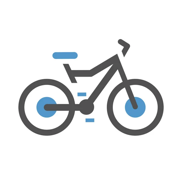 Icono plano de bicicleta — Vector de stock