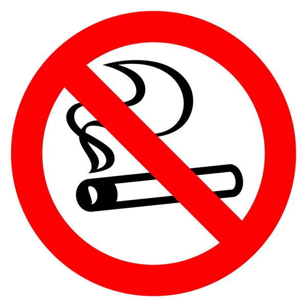 No fumar signo rojo — Vector de stock