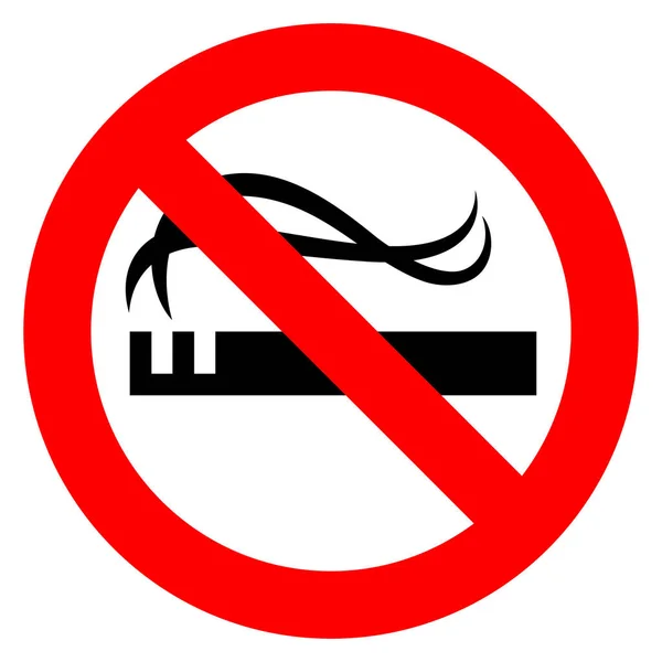 No fumar signo rojo — Vector de stock