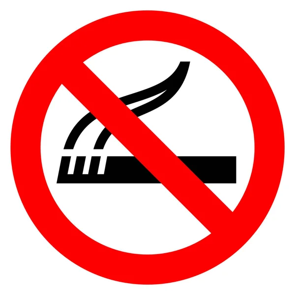 Signe rouge non fumeur — Image vectorielle