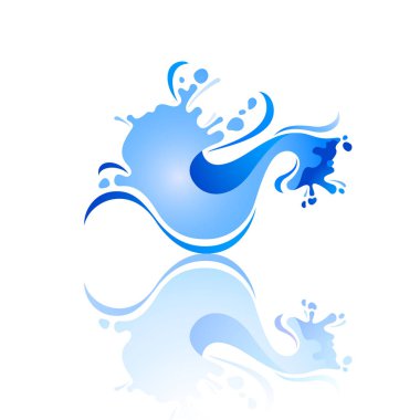 Splash renk dalga yansıması ile