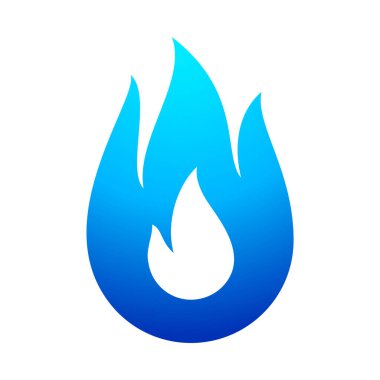 Yangın alev mavi kutsal kişilerin resmi