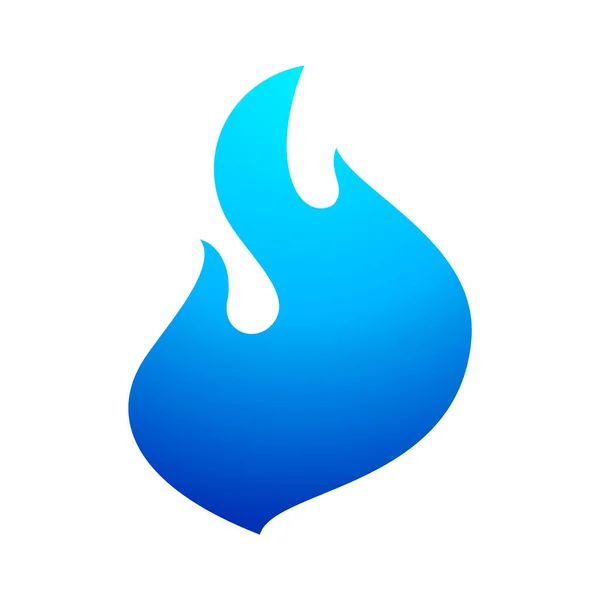 Огненная синяя икона — стоковый вектор