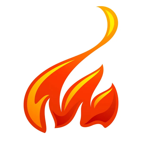 Elden flamma 3d röd ikon — Stock vektor