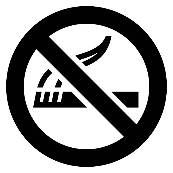 No smoking black sign — Stock Vector
