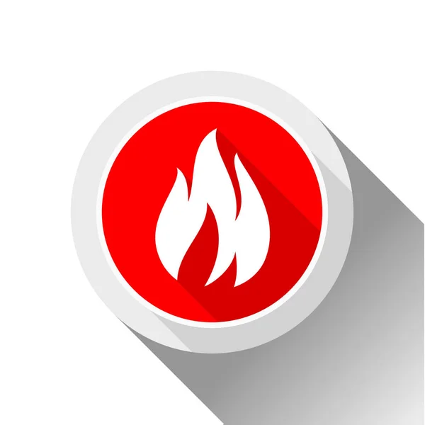 Flammes de feu, bouton — Image vectorielle