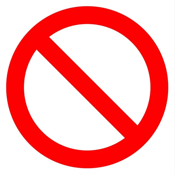 Заборона червоний знак — стоковий вектор