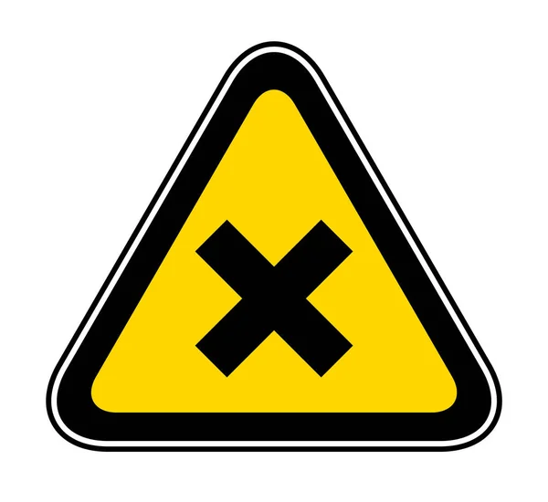 Triangular Warning Hazard Symbol — Stock Vector