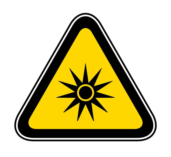 Simbolo di pericolo di avvertimento triangolare — Vettoriale Stock