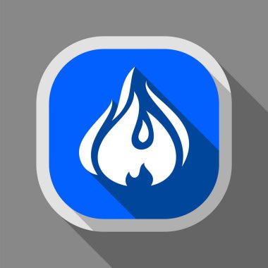 Yangın simgesi, kare düğme