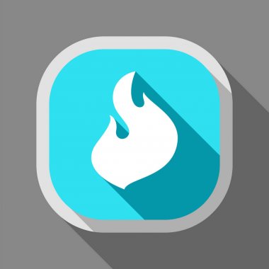 Yangın simgesi, kare düğme