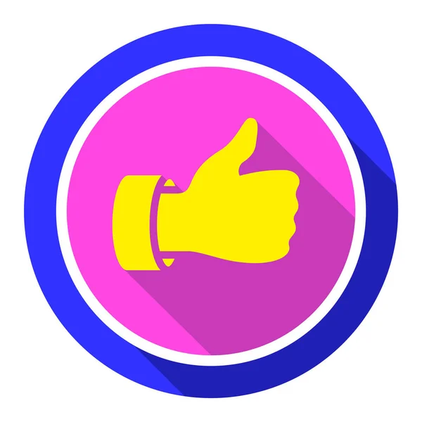 Thumbs up, bright color — Stock Vector