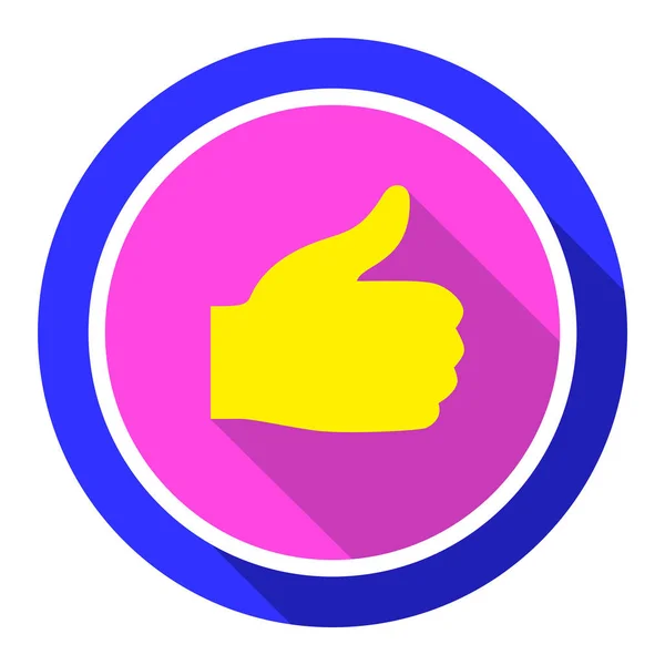 Thumbs up, bright color — Stock Vector